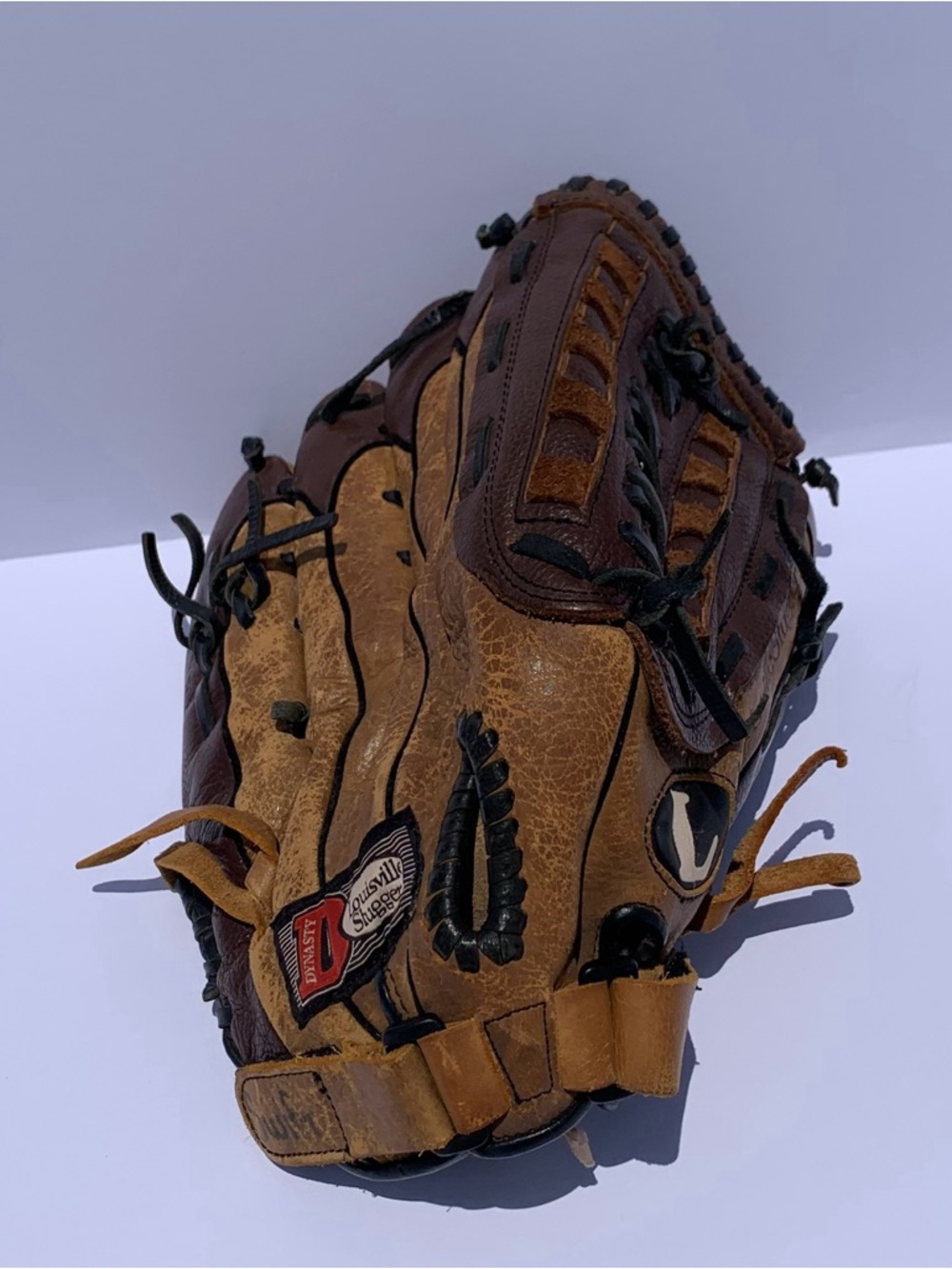 Louisville Slugger Dynasty DX1350 Leather Baseball Glove RHT Brown Vintage